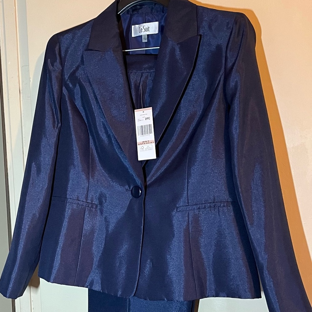 LeSuit Navy/Midnight Blue Pantsuit